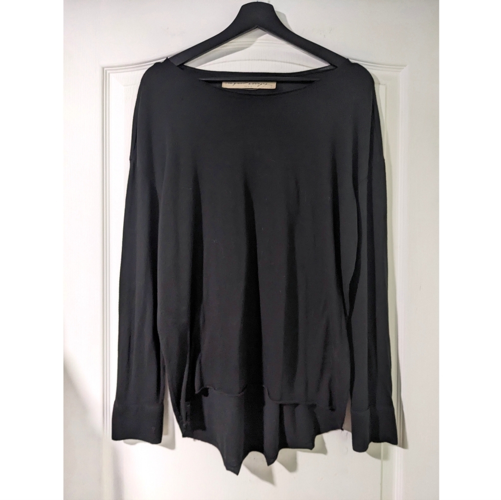 Raquel Allegra | Hi Lo Pullover In Black